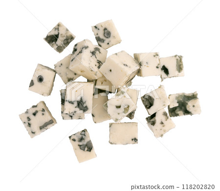 blue mold cheese isolated on white 118202820