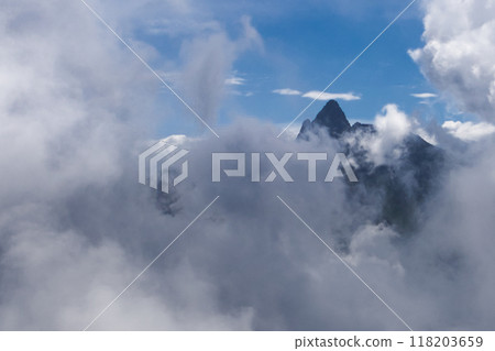 Yarigatake in the clouds Yarigatake in the clouds 118203659