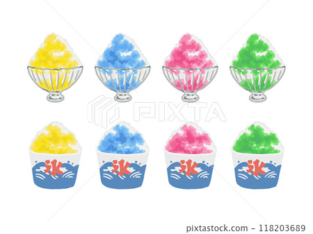Set of shaved ice 118203689