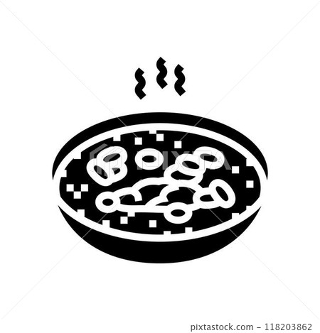 homemade chili winter glyph icon vector illustration 118203862