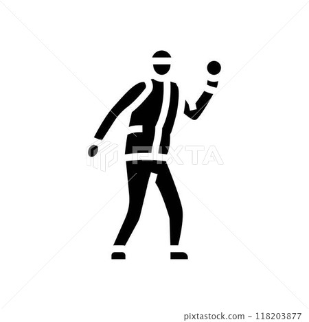 snowball fight winter glyph icon vector illustration 118203877
