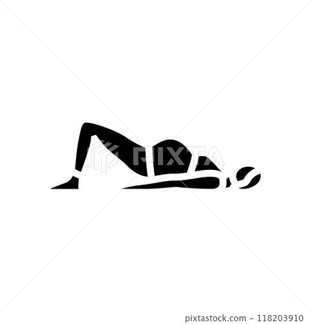 glute bridges pregnant fitness glyph icon vector illustration 118203910
