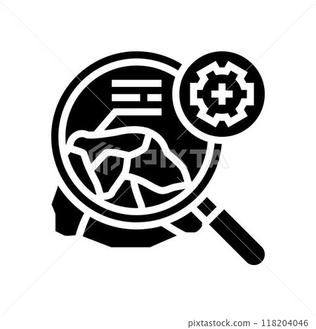 mineral analysis mining glyph icon vector illustration 118204046