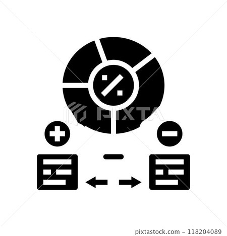 resource allocation business process glyph icon vector illustration 118204089