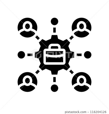 stakeholder relations business process glyph icon vector illustration 118204126