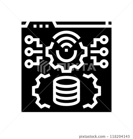 it infrastructure management business process glyph icon vector illustration 118204143