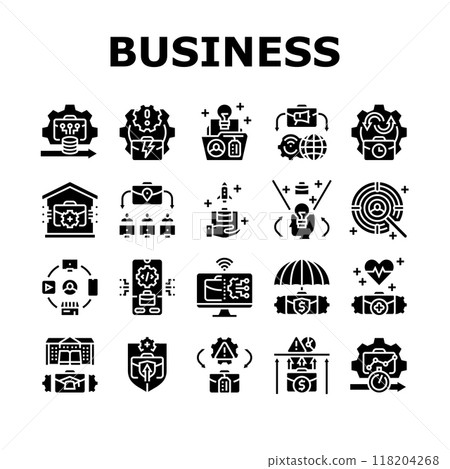 modern business innovation icons set vector 118204268