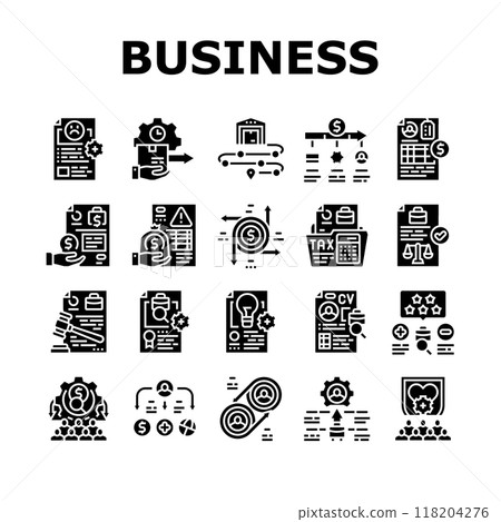 business process automation icons set vector 118204276