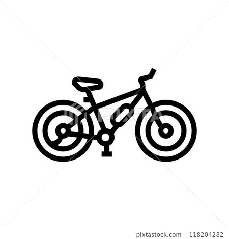 fat biking winter line icon vector illustration 118204282