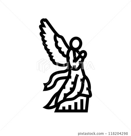 ice sculpture winter line icon vector illustration 118204298