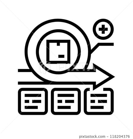 iterative development modern business line icon vector illustration 118204376