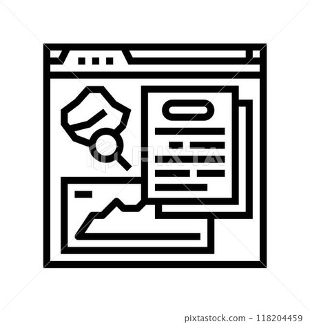 resource assessment mining line icon vector illustration 118204459
