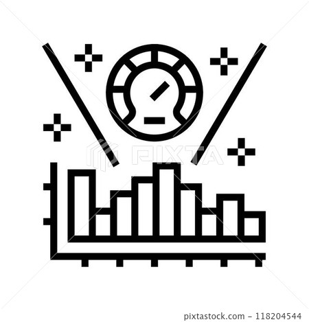 performance measurement business process line icon vector illustration 118204544