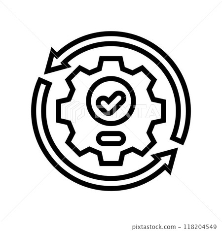 implementation business process line icon vector illustration 118204549