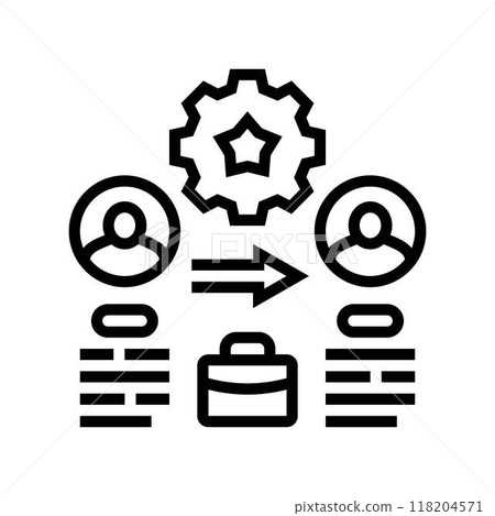 succession planning business process line icon vector illustration succession planning business process line icon vector illustration 118204571