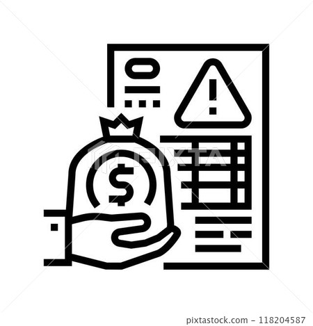 accounts payable business process line icon vector illustration 118204587