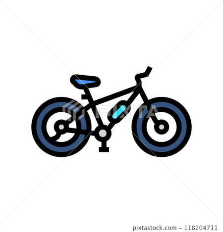 fat biking winter color icon vector illustration fat biking winter color icon vector illustration 118204711