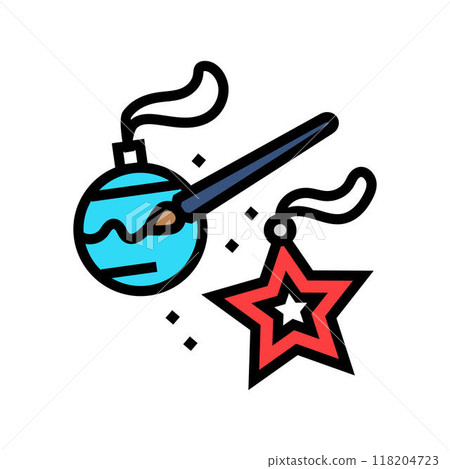 diy holiday decorations color icon vector illustration 118204723