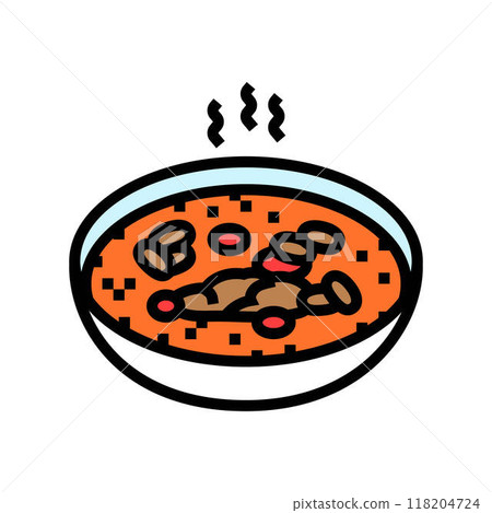 homemade chili winter color icon vector illustration homemade chili winter color icon vector illustration 118204724
