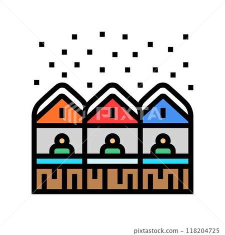 winter market winter color icon vector illustration 118204725