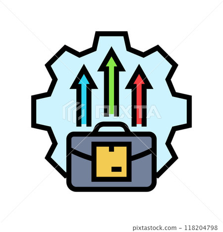 continuous improvement modern business color icon vector illustration 118204798