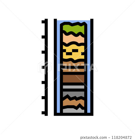 drill core samples color icon vector illustration 118204872