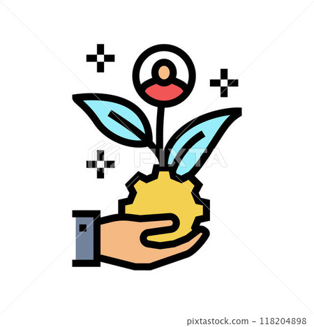 lead nurturing business process color icon vector illustration 118204898