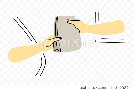 People getting fast food at drive-thru, graphic design. Food, meal, take-away and order, vector design and illustration 118205244