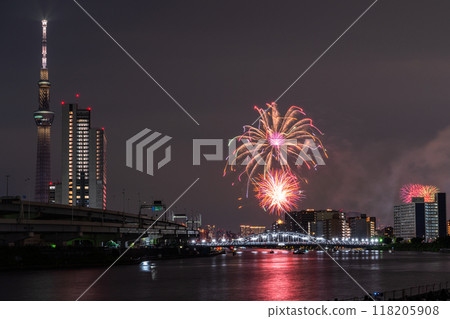 <Tokyo> Sumida River Fireworks Festival and Skytree <Tokyo> Sumida River Fireworks Festival and Skytree 118205908