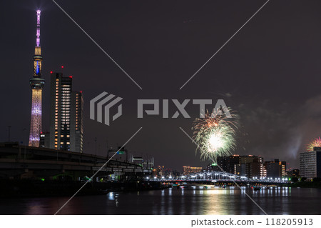 <Tokyo> Sumida River Fireworks Festival and Skytree <Tokyo> Sumida River Fireworks Festival and Skytree 118205913
