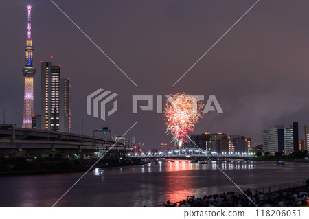 <Tokyo> Sumida River Fireworks Festival and Skytree <Tokyo> Sumida River Fireworks Festival and Skytree 118206051