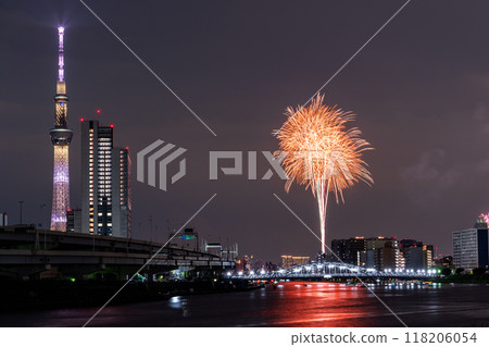<Tokyo> Sumida River Fireworks Festival and Skytree <Tokyo> Sumida River Fireworks Festival and Skytree 118206054