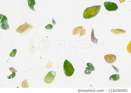 Striped flowers on Mulberry paper texture background 118206091