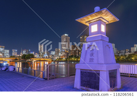 天滿橋夜景 八軒屋浜夜燈 118206561