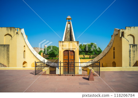 The largest stone sundial of the world at Jantar Mantar in Jaipur, Rajasthan, India 118206784