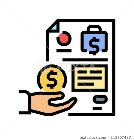accounts receivable business process color icon vector illustration accounts receivable business process color icon vector illustration 118207487