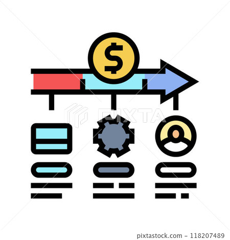 payment processing business process color icon vector illustration payment processing business process color icon vector illustration 118207489