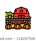 pumpkin patch autumn color icon vector illustration 118207506