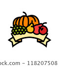 harvest fair autumn color icon vector illustration 118207508