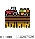 hayride autumn color icon vector illustration 118207526