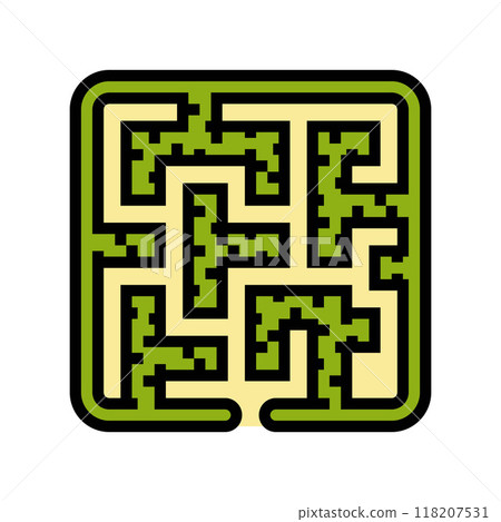 corn maze autumn color icon vector illustration corn maze autumn color icon vector illustration 118207531