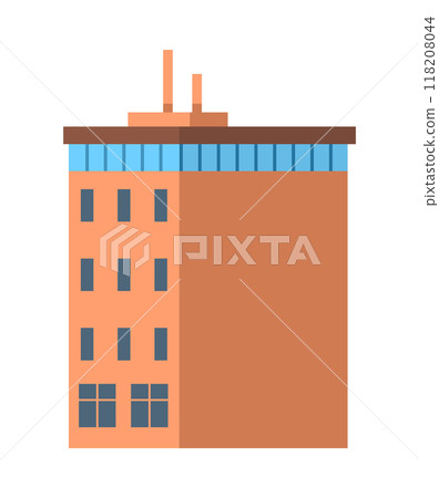 Skyscraper vector illustration. The construction industry thrives on demand for high-rise residential buildings Skyscraper metaphors embody ambition to reach new architectural heights Skyscraper vector illustration. The construction industry thrives on demand for high-rise residential buildings Skyscraper metaphors embody ambition to reach new architectural heights 118208044