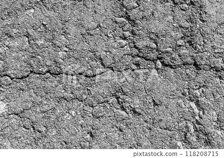seamless asphalt texture. black and white texture of cracked asphalt. road surface. asphalt with cracks 118208715