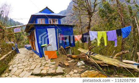 Rest Area, Trek to Annapurna Base Camp, Nepal 118208790