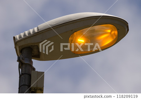 Illuminated street lamp. 118209119