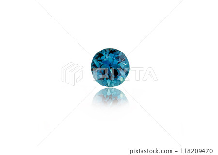 macro stone Sapphire mineral on a white background 118209470