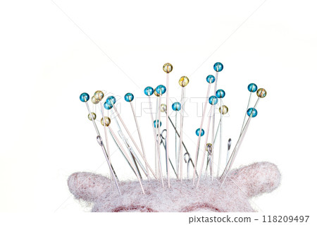 pincushion in the form of an owl on a white background pincushion in the form of an owl on a white background 118209497