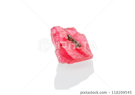 macro mineral stone spinel on a white background 118209545