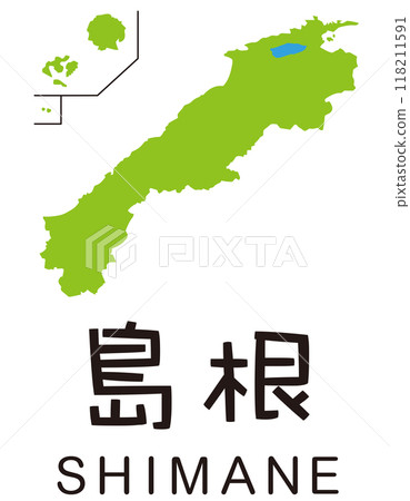 Shimane prefecture map icon tourism material Shimane prefecture map icon tourism material 118211591