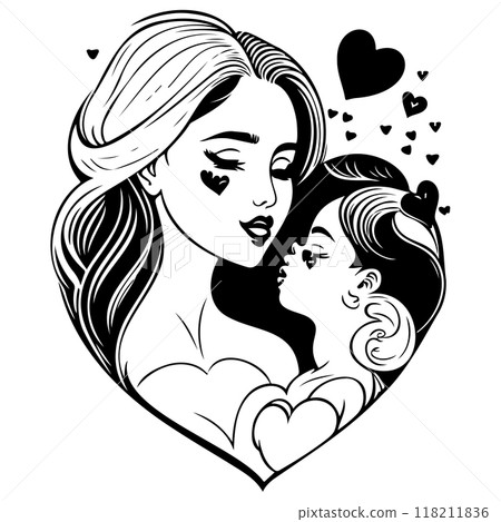 black mom beauty girl illustration black mom beauty girl illustration 118211836